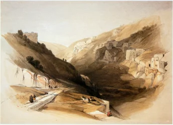 I det hellige land: Jerusalem, Kidron-dalen, Siloahs nedre bassin (gravering)