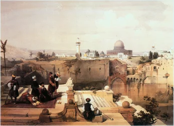I det hellige land: Jerusalem, Tempelbjerget med Klippemoskeen (gravering)