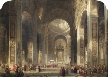 St. Peters interiør, Rom, 1862