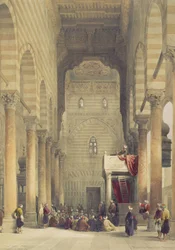 Interiør af Metwalys-moskeen, Cairo, fra Egypten og Nubien, bind 3