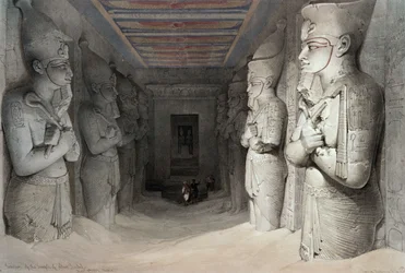 Interiør af Temple of Aboo Simbel, fra 