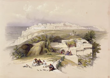 Jaffa, 26. marts 1839, plade 62 fra bind II af "The Holy Land", graveret af Louis Haghe (1806-85), udg. 1843