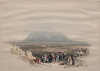 Tabor-bjerget fra Esdraelon-sletten, 1839.