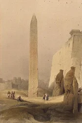 Obelisk i Luxor, fra "Egypt and Nubia", Vol.1 (litho)