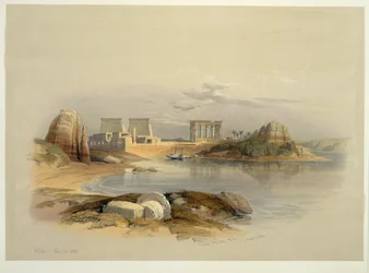 Philae Island, Egypten (akvarel)