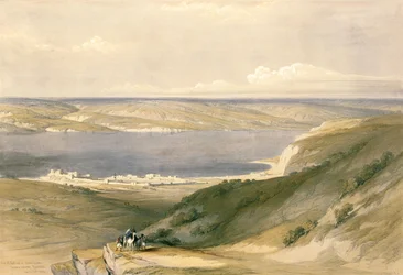 Genesaret Sø eller Genezareth, med udsigt mod Bashan, 21. april 1839, plade 36 fra bind I af 