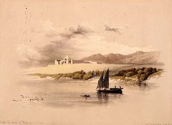 Tempel for Amdda af Halsaya i Nubia, fra "Egypt and Nubia", Vol.1 (litho)