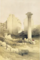 Dromos eller den centrale hal i Amons store tempel, Karnak, fra «Egypt and Nubia», bind 2