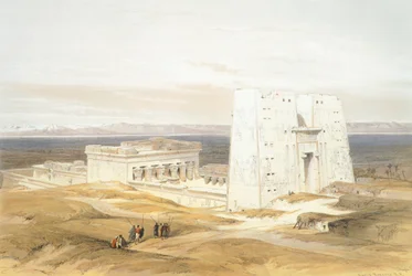 The Temple of Edfu, af David Roberts, gravering
