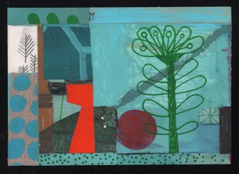 In Bloom In Bloom, 2023 (maling og collage)
