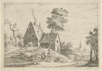 Landskab med et hus