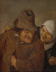 To bønder med et glas vin, ca. 1645.