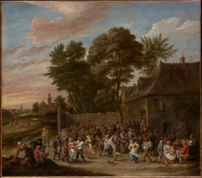 Bønder, der danser og fester
