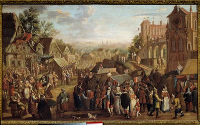 Kermessen. Fest i en landsby. Maleri af David Vinckboons (eller Vinckeboons eller Vinkeboons 1576-1629)
