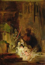 Burying the Regalia of Scotland (olie på lærred)