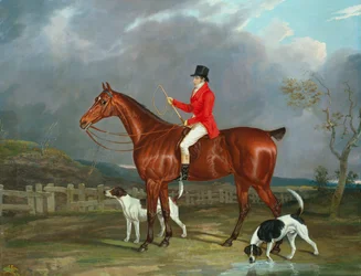En jæger og jagthunde, 1824