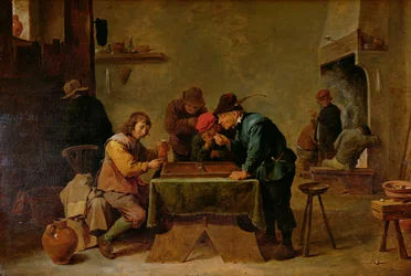 Backgammonspillere, ca. 1640-45 (olie på træ)