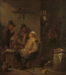 Frimurer, der ryger med ledsagere på en kro