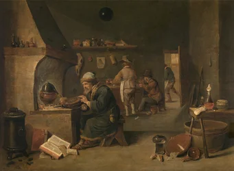 Alkymisten (olie på træ)