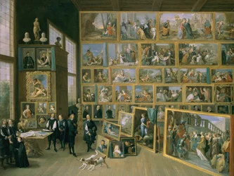 Ærkehertug Leopold Wilhelm (1614-62) i sit billedgalleri i Bruxelles