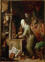 Alkymisten (olie på panel