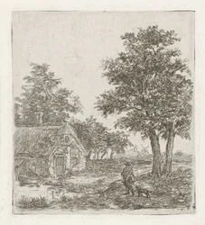 Hunter i et landskab