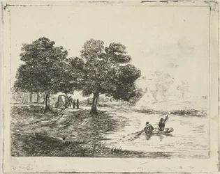 Landskab med fiskere