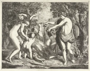 Landskab med Bacchanal, med Bacchus