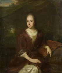 Portræt af Margaret Nelis (1652-17050, anden hustru til Casparus Commelin).