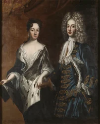 Frederic IV de Holstein Gottorp et Edwige Sophie de Suede - Frederik IV (1671-1702), hertug af Holstein-Gottorp og hertuginde Hedvig Sophia (1681-1708), af Krafft, David, von (1655-1724). Olie på lærred