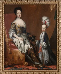 Hedvig Eleonora (1636-1715), prinsesse af Holsten-Gottorp, dronning af Sverige, og hendes oldebarn Karl Frederik (1700-1739), hertug af Holsten-Gottorp, 1704