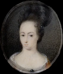 Miniature af Hedvig Sofia, prinsesse af Sverige, ca. 1700 (gouache)