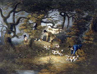 Skydning, plade 1, graveret af R.G. Reeve