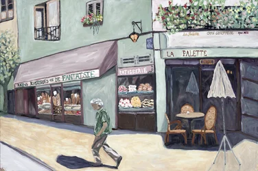 Cafe Corner, 2017 (akryl på lærred)
