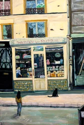 Cheese Shop, 2022 (akryl på lærred)