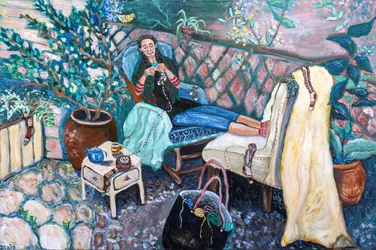 The Sock Maker, 2024 (akryl på lærred)
