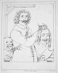 Henrettelsen af Charles I, indgraveret af De Ducarme