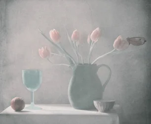 Pasteltulipaner – Stilleben