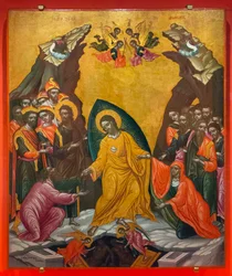 "Kristi nedstigning til helvede", ca. 1710 (tempera på træ)