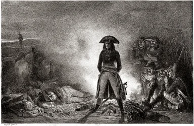 Napoleon Bonaparte camperer blandt sine soldater i 1796 under det italienske felttog