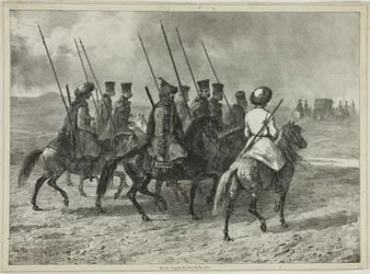 Kosak-eskorte til grænsen til Kuban, Taman (Centralrusland), 11. oktober 1837