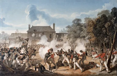 Forsvar af Chateau de Hougoumont af flankekompagniet, Coldstream Guards 1815, 1815