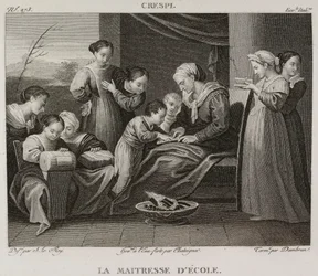 Denis-Sébastien Leroy, Chataigner og Dambrun - Skolelærerinden, efter Giuseppe Crespi - 1802-1815