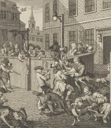 Den første fase af grusomhed, ca. 1800.