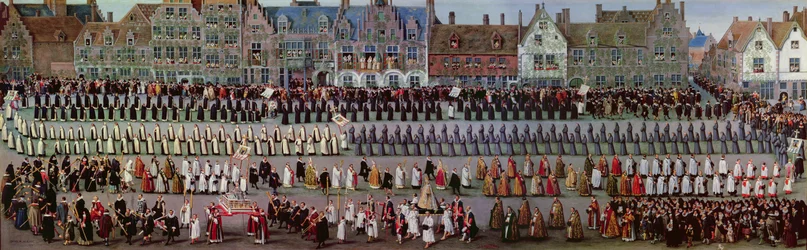 Ommegangen i Bruxelles den 31. maj 1615: procession for Notre-Dame du Sablon