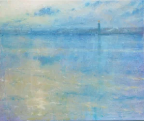 Stockholm Skyline, Riddarfjärden, 2016 (Olie på lærred)