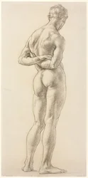 A Study of a Male Figure, ca. 1906-07 (sort kridt på papir)