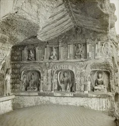 Statuer af Buddhaer og bodhisattvaer, hule 259, nordvæg, Dunhuang-huler, Kina, foto 1275/1 (114)