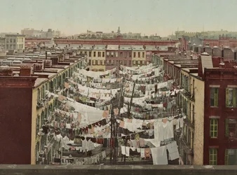 En mandagsvask, New York, ca. 1900