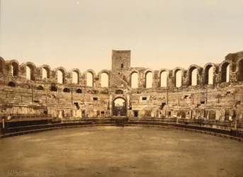 Arena, Arles, Frankrig, fotokromtryk, omkring 1900